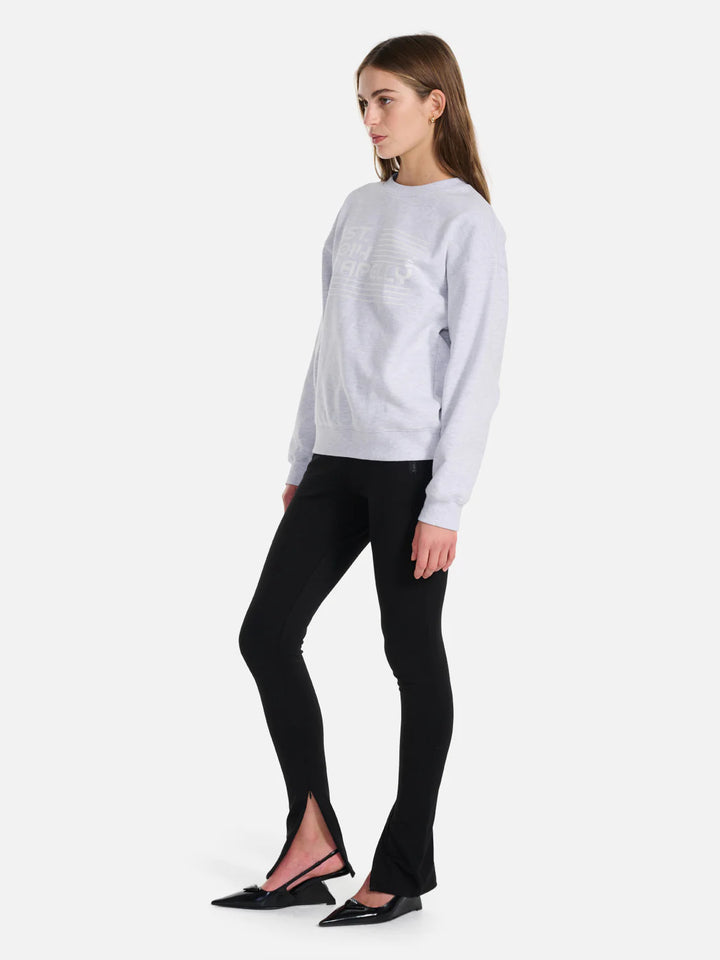 Ena Pelly Quinn Pelly Relaxed Sweater- White Marle
