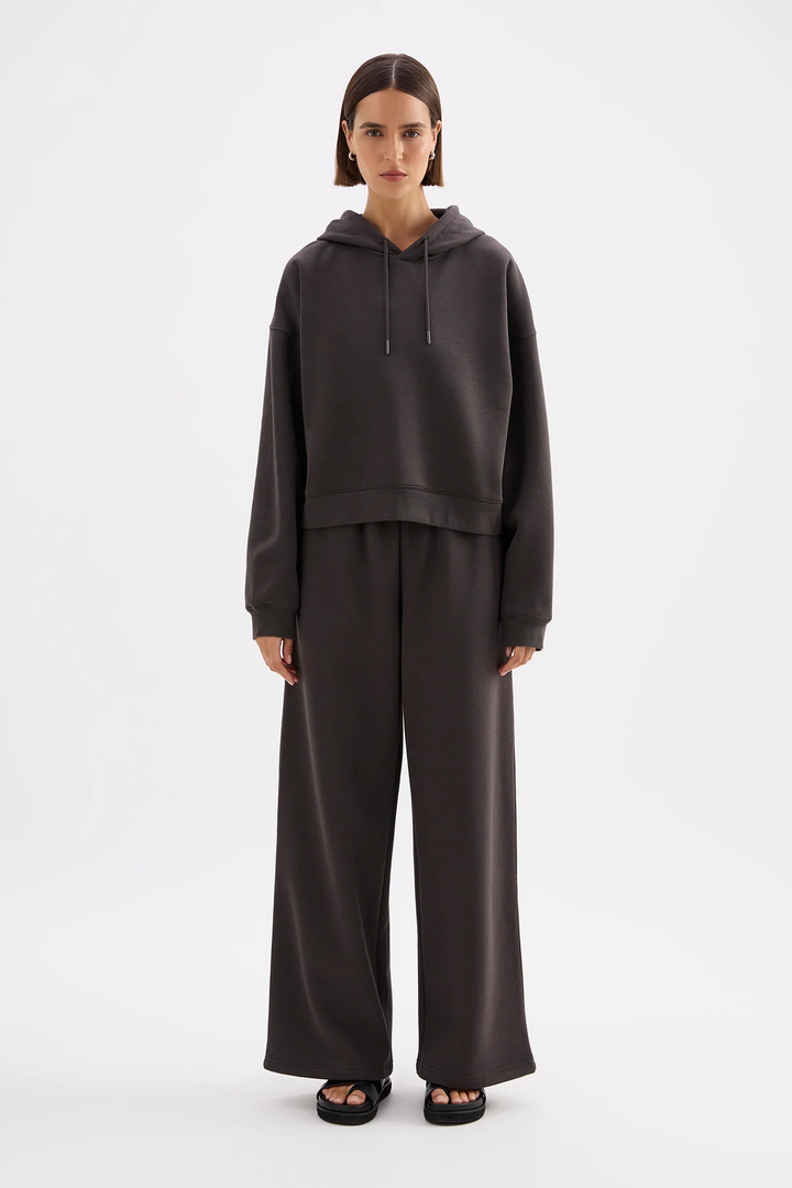 Nude Lucy Carter Wide Leg Track Pant - Coal