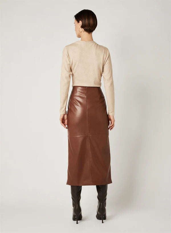 Esmaee Rocco Midi Skirt - Nutmeg