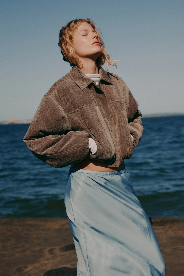 Nude Lucy Sabina Bomber - Driftwood