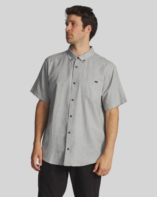 Billabong All Day Short Sleeve Shirt-Light Grey