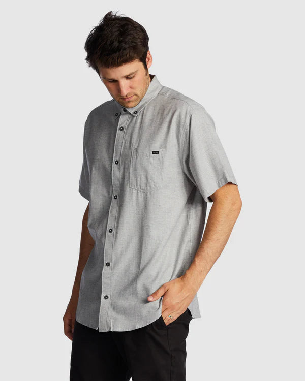 Billabong All Day Short Sleeve Shirt-Light Grey