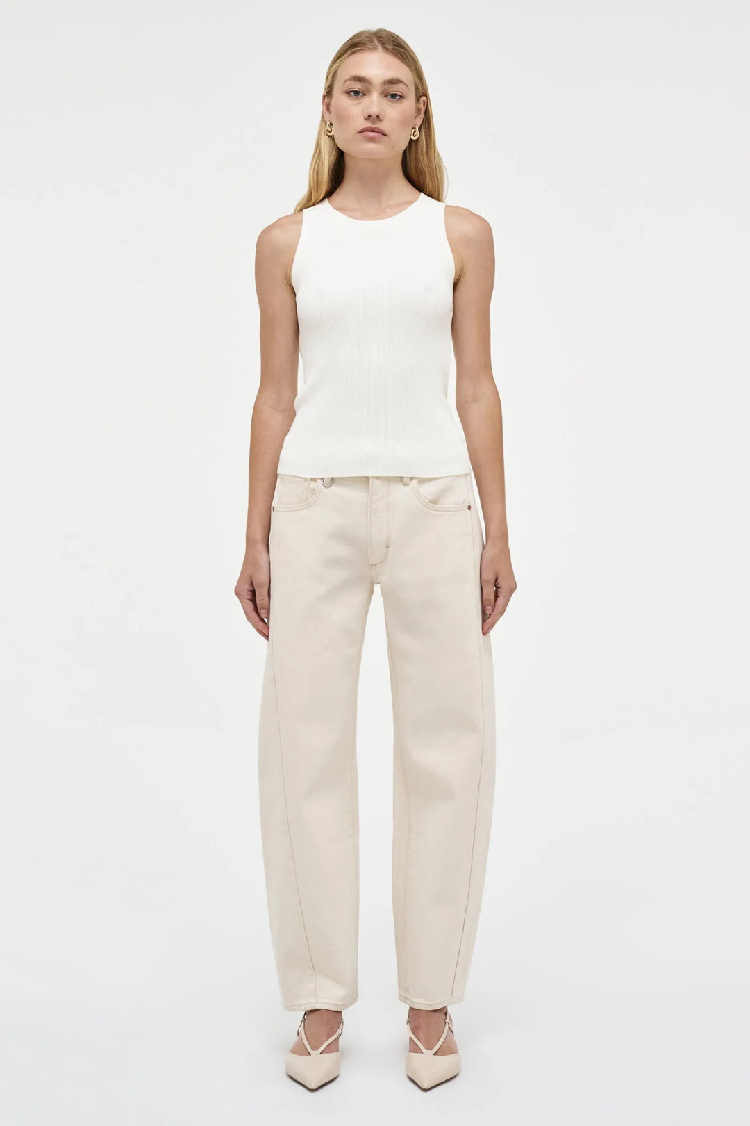 Neuw Denim Jonesy Knitted Singlet PM - Off White