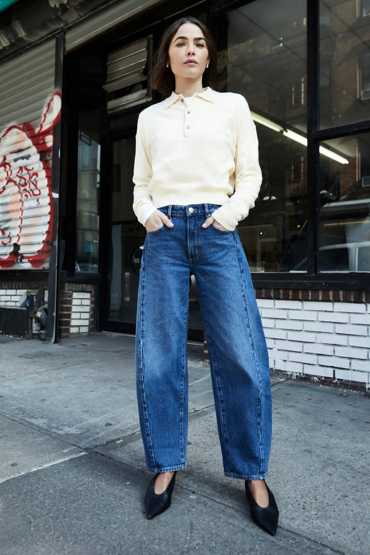 Neuw Denim Amber Barrel Jean- Iris Mid Vintage Indigo