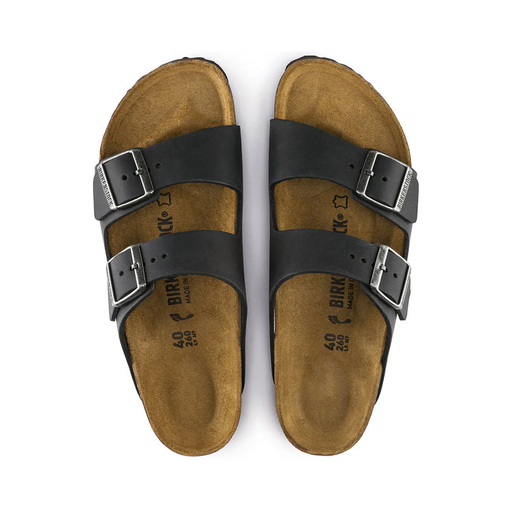 Birkenstock Arizona Black Oiled Leather Narrow