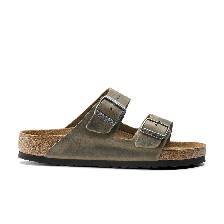 Birkenstock Arizona SFB Faded Khaki Oiled Leather Regular