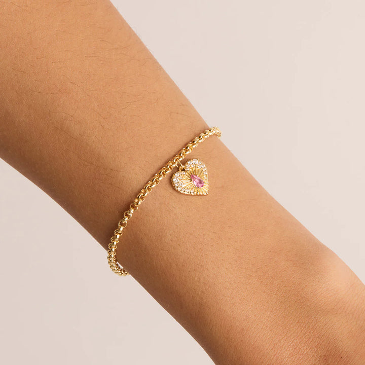 By Charlotte Connect With Your Heart Bracelet - 18k Gold Vermeil