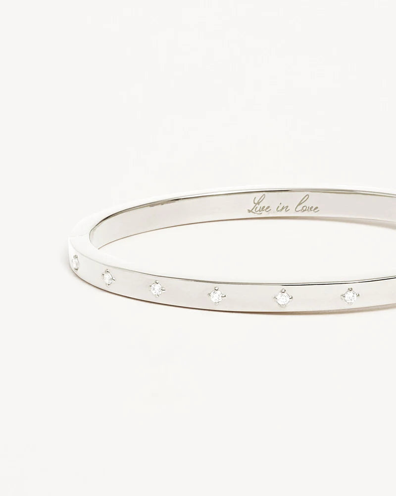 By Charlotte Live In Love Hinged Bracelet 63 mm - Sterling Silver