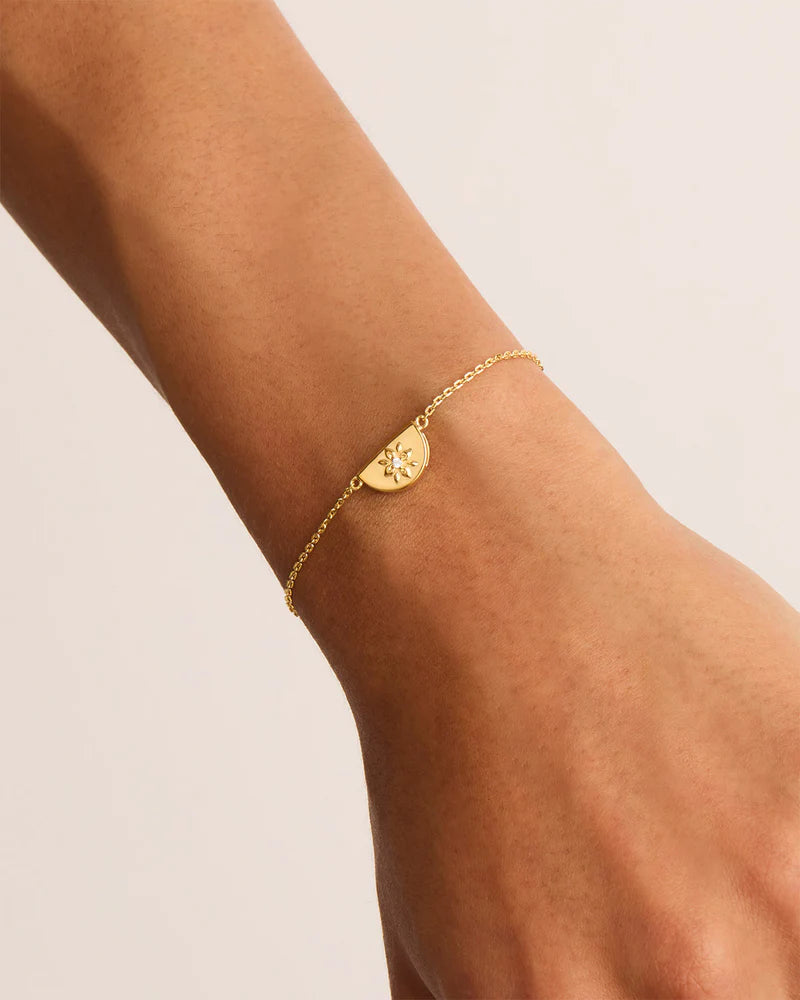 By Charlotte 18k Gold Vermeil Lotus Bracelet