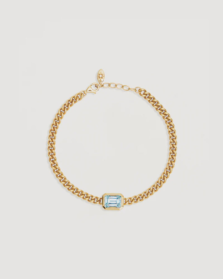 By Charlotte Calm Your Soul Topaz Curb Bracelet - 18k Gold Vermeil