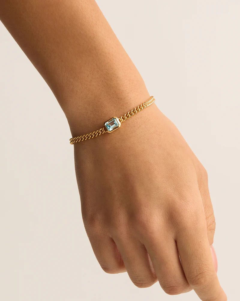 By Charlotte Calm Your Soul Topaz Curb Bracelet - 18k Gold Vermeil