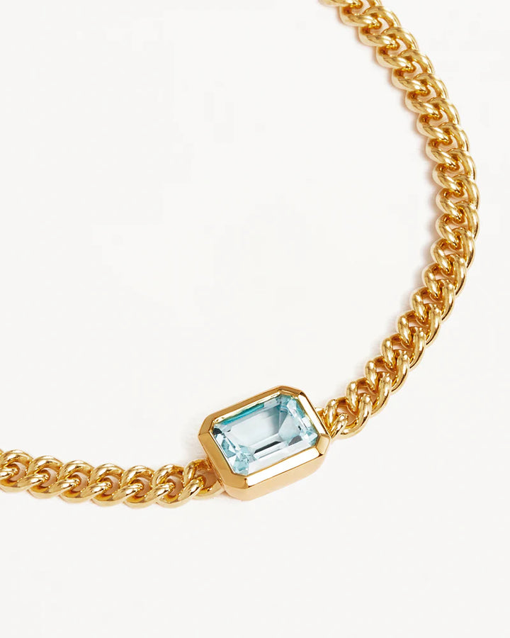 By Charlotte Calm Your Soul Topaz Curb Bracelet - 18k Gold Vermeil