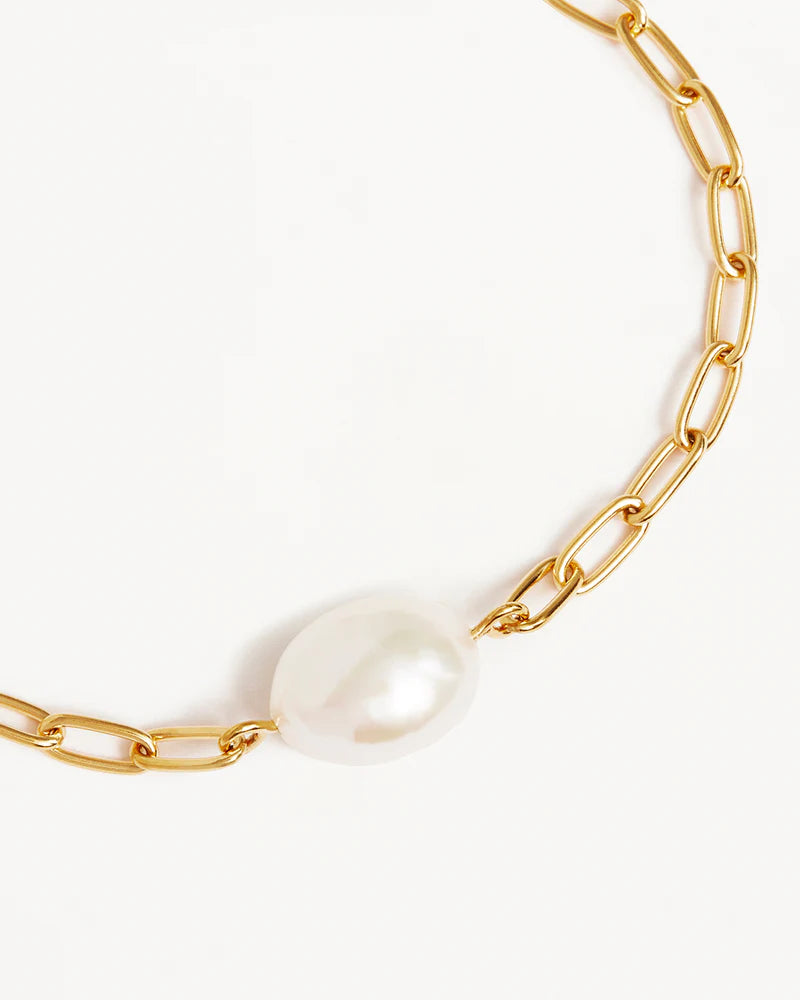 By Charlotte 18k Gold Vermeil Breathe Pearl Bracelet