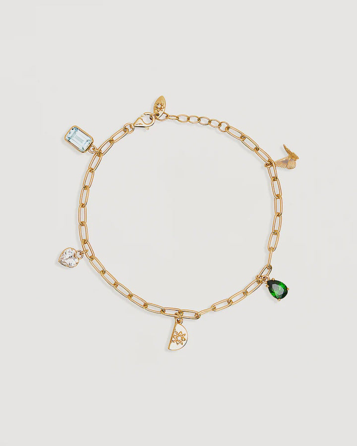 By Charlotte 18k Gold Vermeil Wanderlust Charm Bracelet