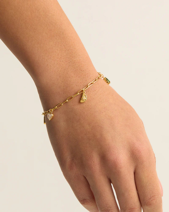 By Charlotte 18k Gold Vermeil Wanderlust Charm Bracelet