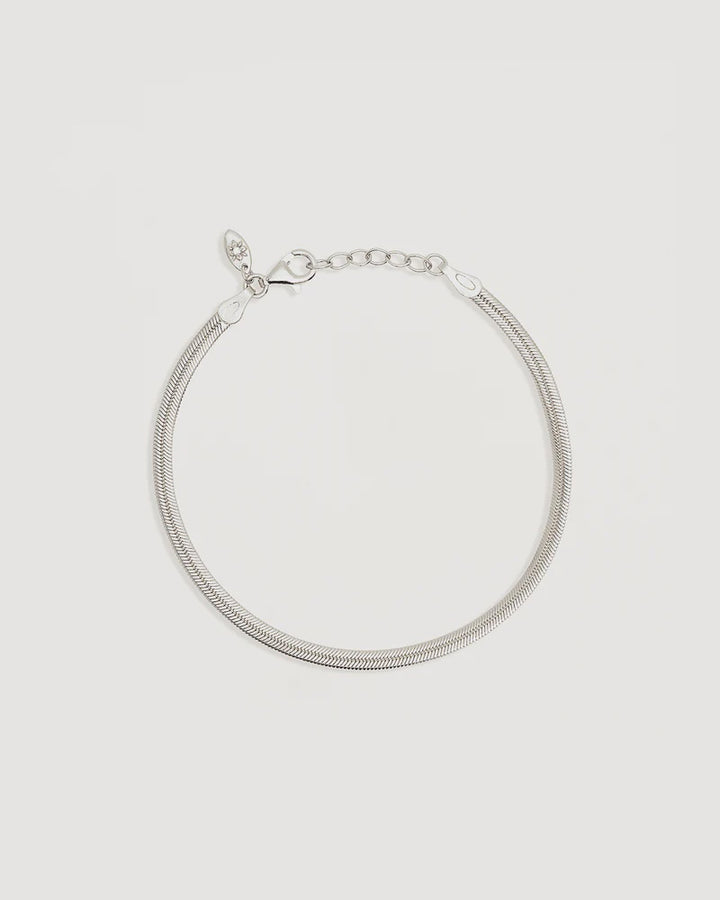 By Charlotte Sterling Silver Herringbone Chain Bracelet