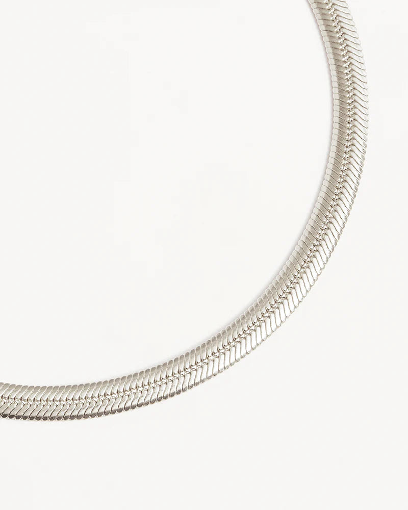 By Charlotte Sterling Silver Herringbone Chain Bracelet
