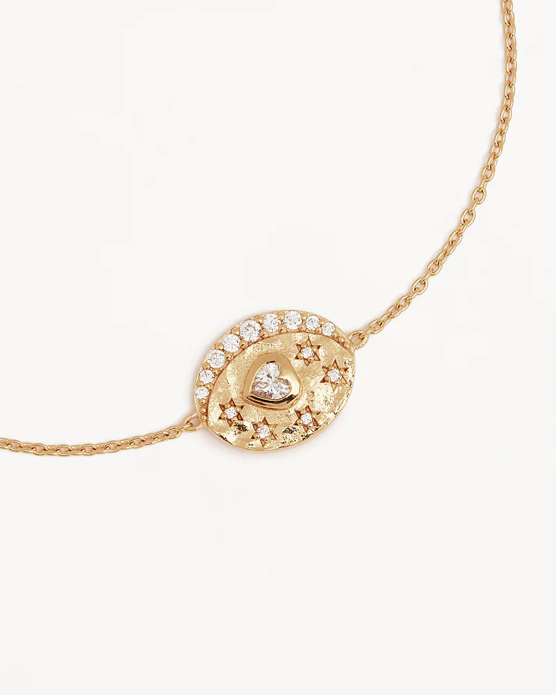 By Charlotte Love You To The Moon And Back Bracelet-18k Gold Vermeil
