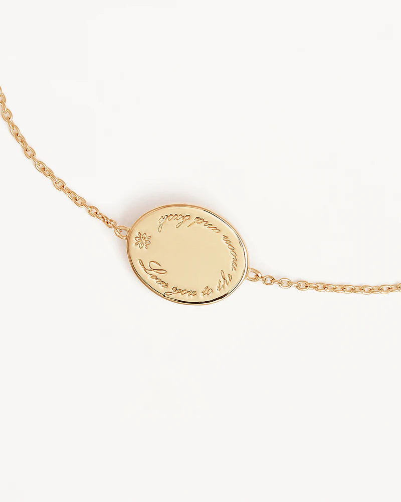 By Charlotte Love You To The Moon And Back Bracelet-18k Gold Vermeil