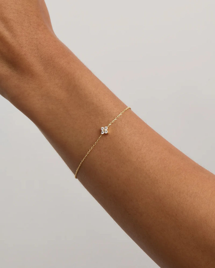 By Charlotte Crystal Bloom Bracelet - 18k Gold Vermeil