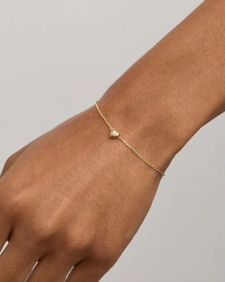 By Charlotte Blooming Hearts Bracelet - 18k Gold Vermeil