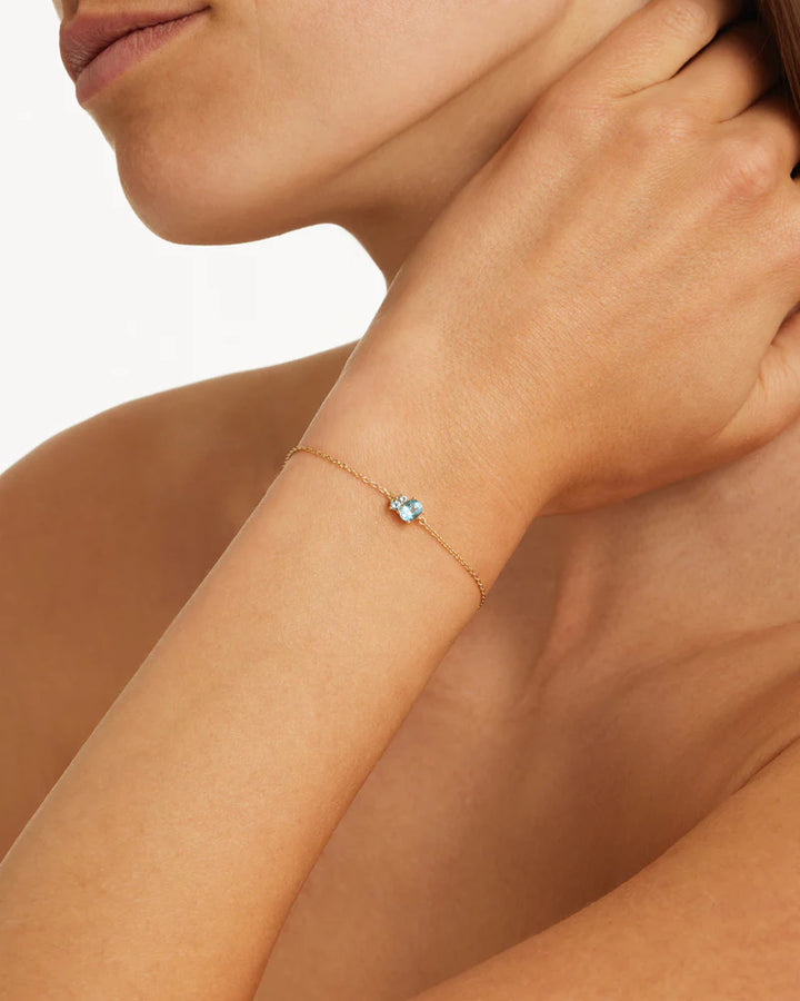 By Charlotte Kindred Birthstone Bracelet 18k Gold Vermeil-March