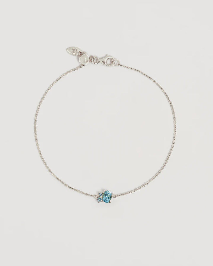 By Charlotte Kindred Birthstone Bracelet Sterling Silver-March