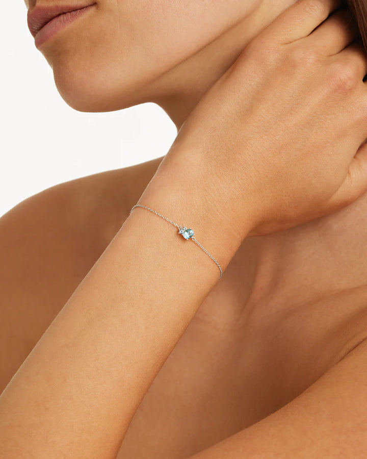 By Charlotte Kindred Birthstone Bracelet Sterling Silver-March