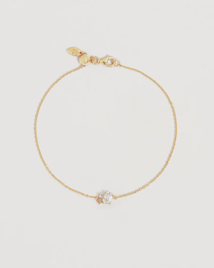 By Charlotte Kindred Birthstone Bracelet 18k Gold Vermeil-April