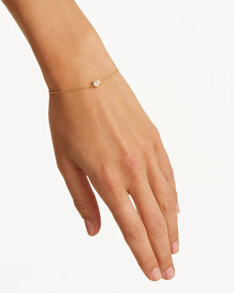 By Charlotte Kindred Birthstone Bracelet 18k Gold Vermeil-April