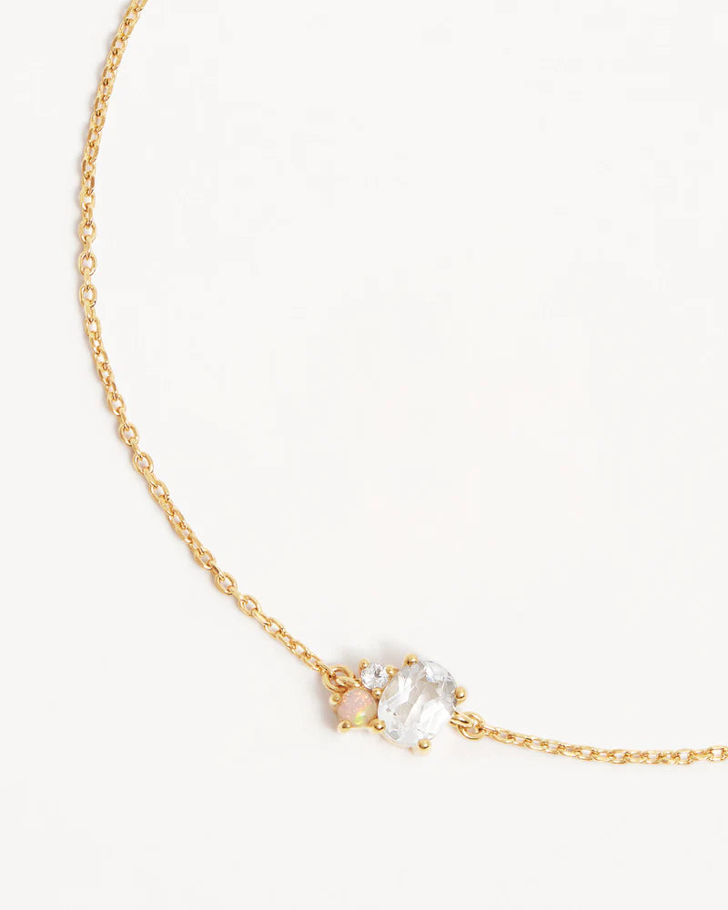 By Charlotte Kindred Birthstone Bracelet 18k Gold Vermeil-April