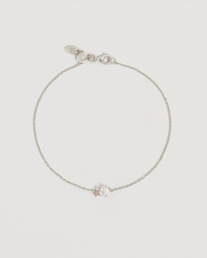 By Charlotte Kindred Birthstone Bracelet Sterling Silver-April