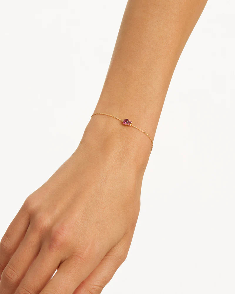 By Charlotte Kindred Birthstone Bracelet 18k Gold Vermeil-July