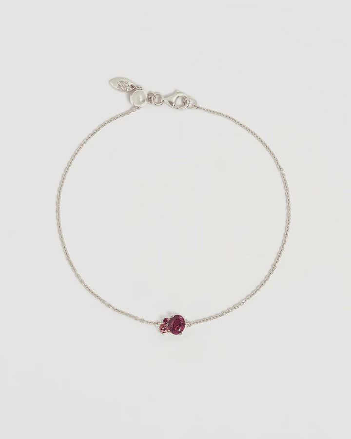 By Charlotte Kindred Birthstone Bracelet Sterling Silver-July