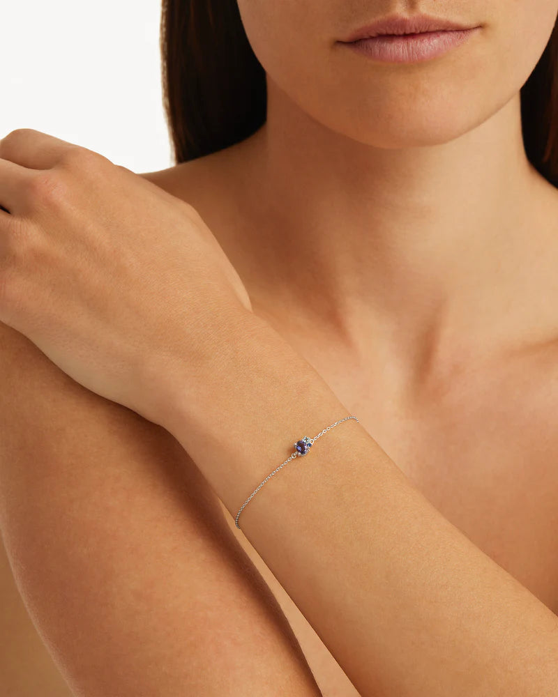 By Charlotte Kindred Birthstone Bracelet Sterling Silver-September