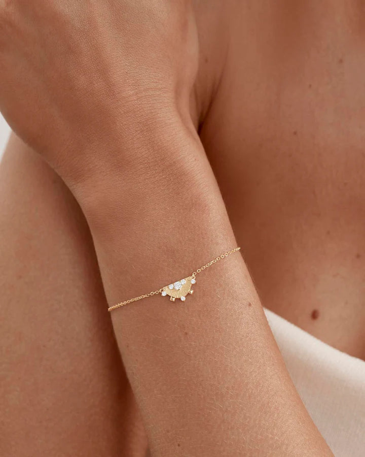 By Charlotte Lotus Rain Bracelet - 18k Gold Vermeil