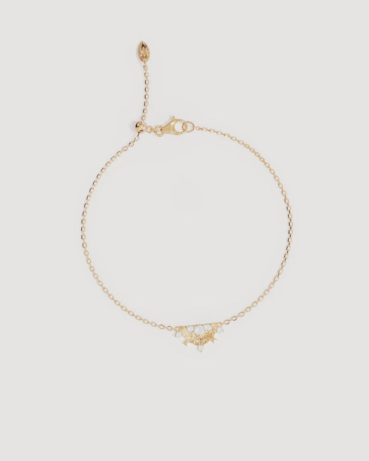 By Charlotte Lotus Rain Bracelet - 18k Gold Vermeil