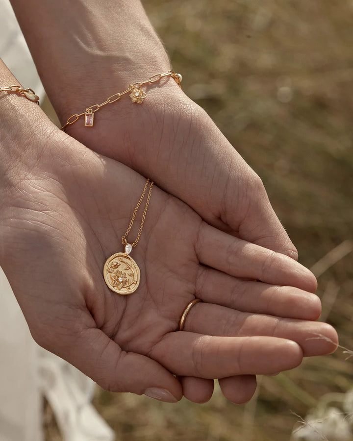 By Charlotte 18k Gold Vermeil Bloom With Grace Bracelet