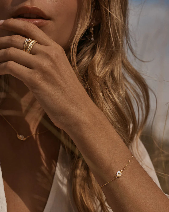 By Charlotte 18k Gold Vermeil Through The Seasons Bracelet