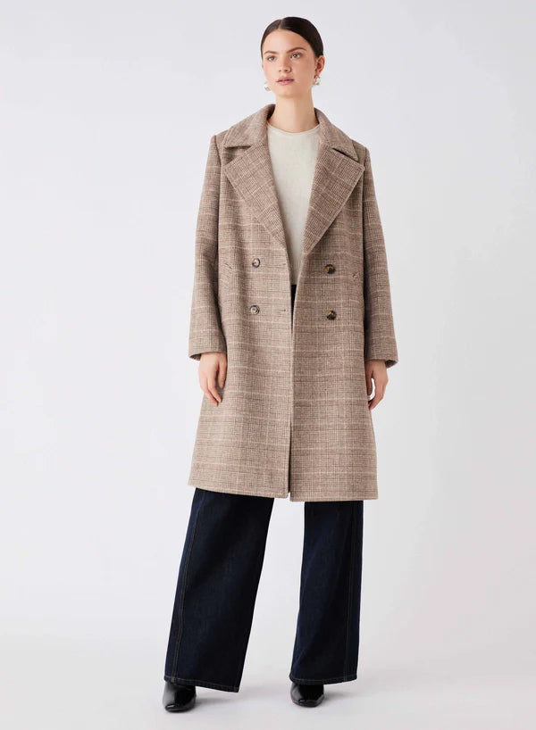 Esmaee Lodge Coat - Taupe Check