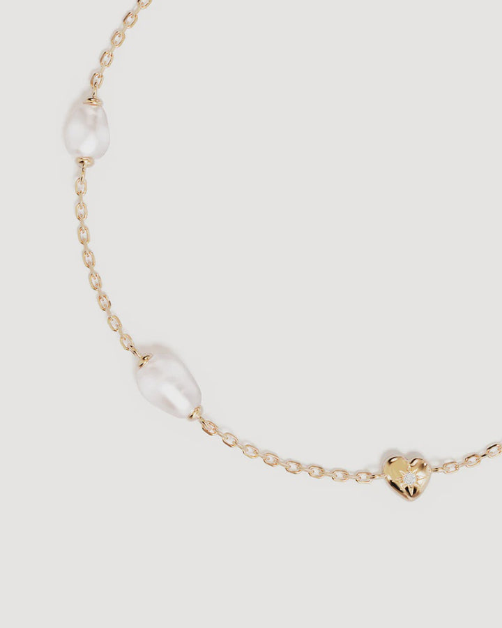 By Charlotte Under The Moonlight Pearl Bracelet - 18k Gold Vermeil