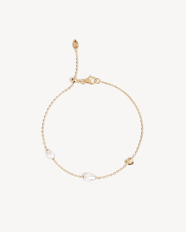 By Charlotte Under The Moonlight Pearl Bracelet - 18k Gold Vermeil