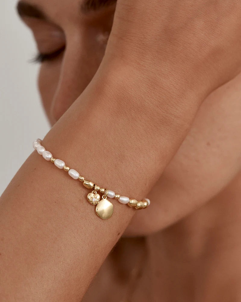 By Charlotte Love Unbound Pearl Bracelet - 18k Gold Vermeil