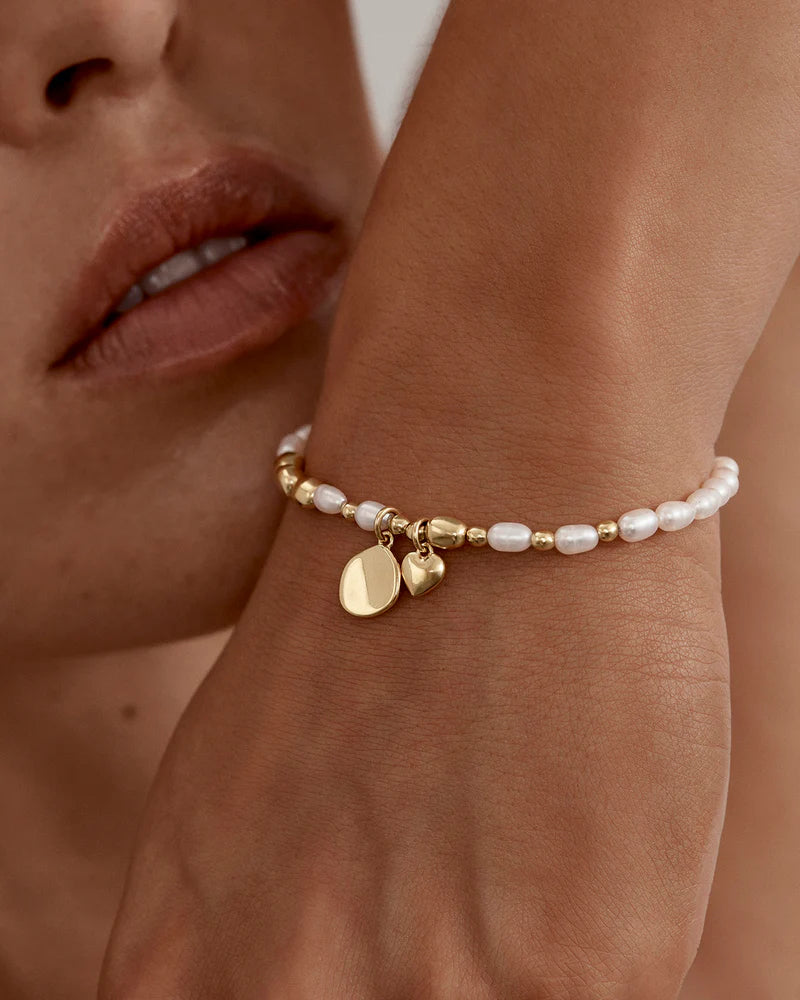 By Charlotte Love Unbound Pearl Bracelet - 18k Gold Vermeil