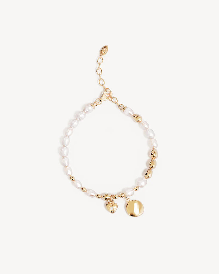 By Charlotte Love Unbound Pearl Bracelet - 18k Gold Vermeil