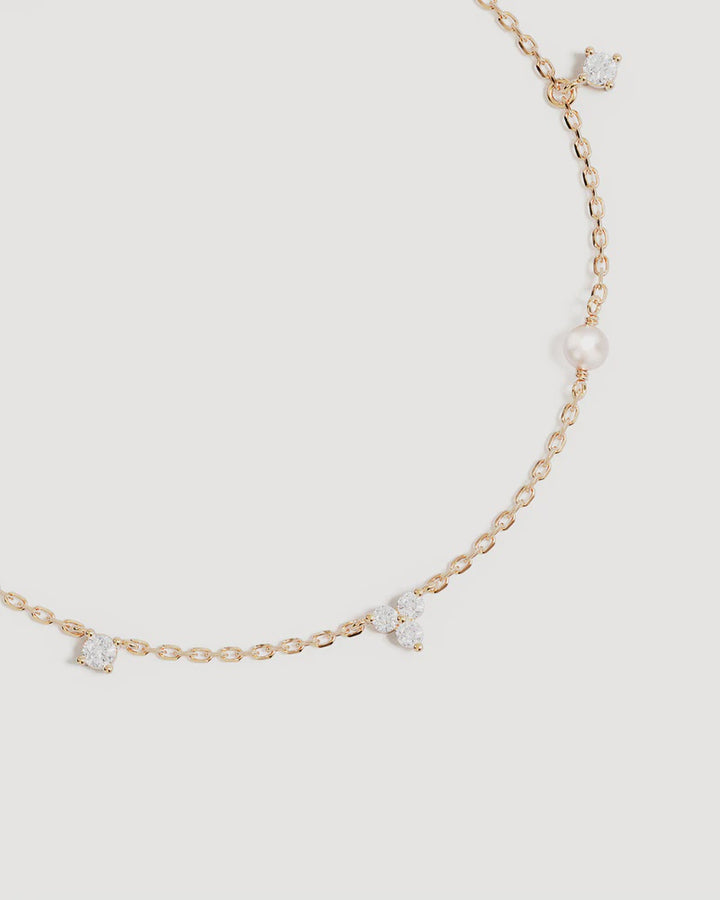 By Charlotte Moonlit Bloom Pearl Bracelet - 18k Gold Vermeil