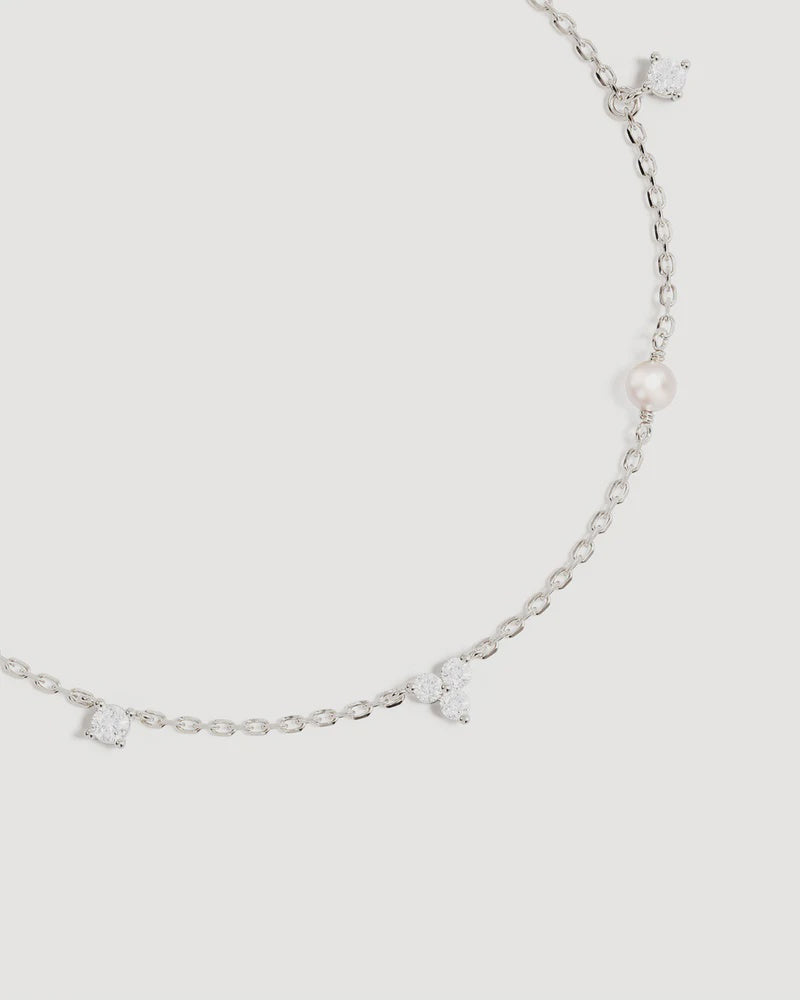 By Charlotte Moonlit Bloom Pearl Bracelet - Sterling Silver