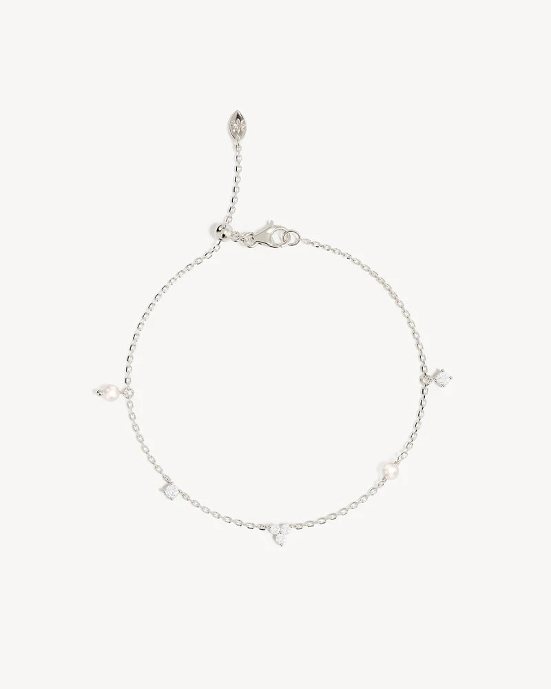 By Charlotte Moonlit Bloom Pearl Bracelet - Sterling Silver