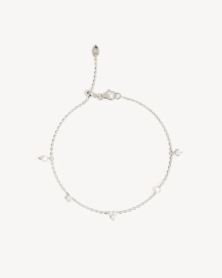 By Charlotte Moonlit Bloom Pearl Bracelet - Sterling Silver