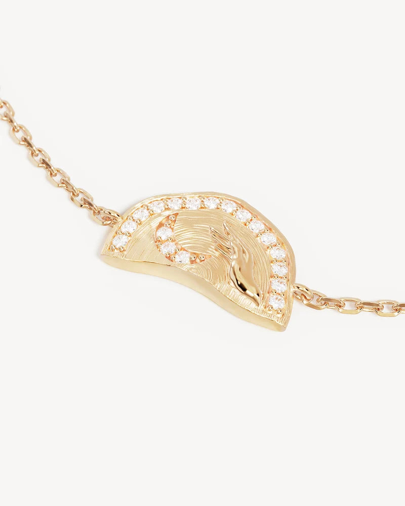 By Charlotte Together We Are Magic Bracelet My Moon  18K Gold Vermeil